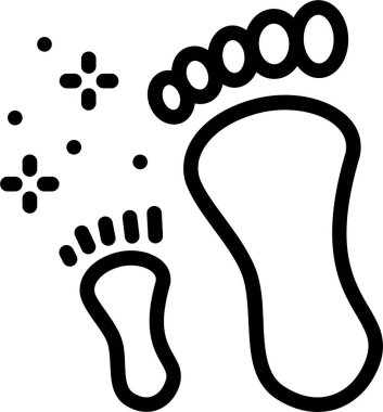 Ayak izi. Basit resimleme
