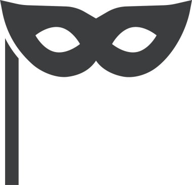 carnival mask icon. flat illustration of abstract black and white vector icons for web design