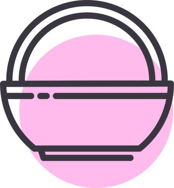 Sepet. Web simgesi basit illüstrasyon