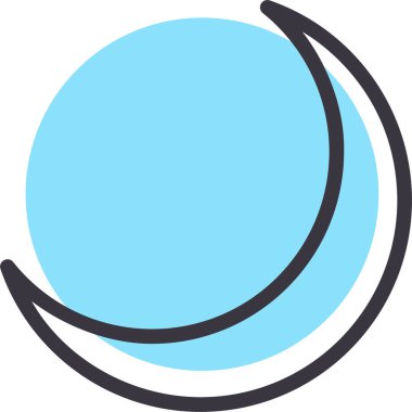 Ay ikonu vektör illüstrasyonu