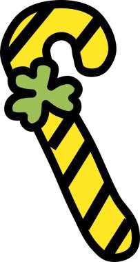 Aziz Patrick Günü, baston baston, vektör çizimi