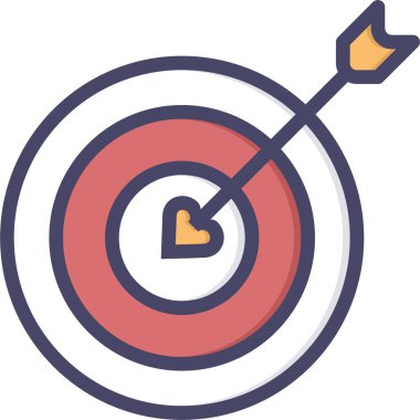 Hedef. Web simgesi basit illüstrasyon