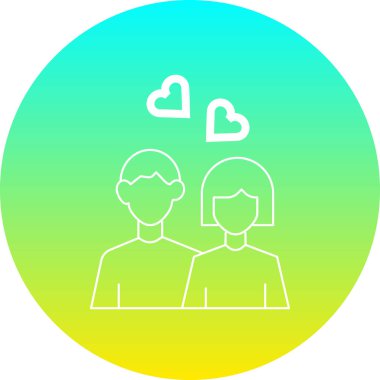 fotoğraf çifti simgesi, sevgililer günü, basit illüstrasyon tasarımı 