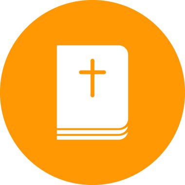 Beyaz arkaplanda izole edilmiş düz stil İncil simgesi. Yahudi bayramı konseptinin sembolü