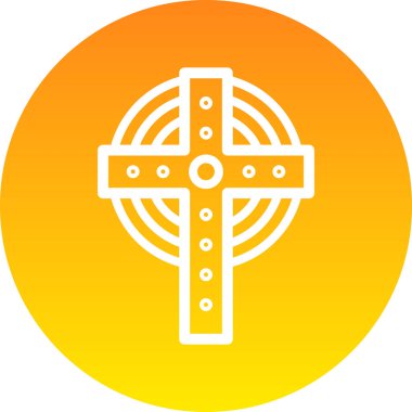 Hristiyan çapraz simgesinin vektör illüstrasyonu