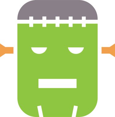 Frankenstein örümceği. Cadılar Bayramı konsepti Web simgesi basit illüstrasyon