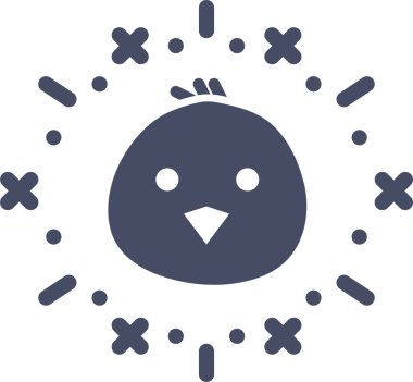 Gözleri olan sevimli bir çocuk, vektör çizimi.