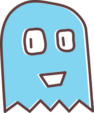 Cadılar Bayramı hayalet vektör simgesi modern basit illüstrasyon