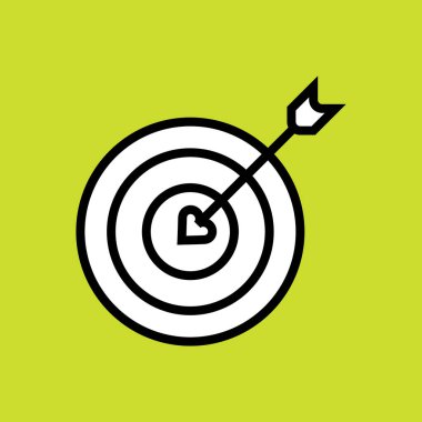 hedef simge vektör illüstrasyonu