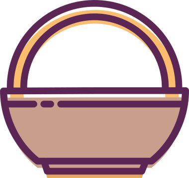 Bir kova mor tencerenin çizimi