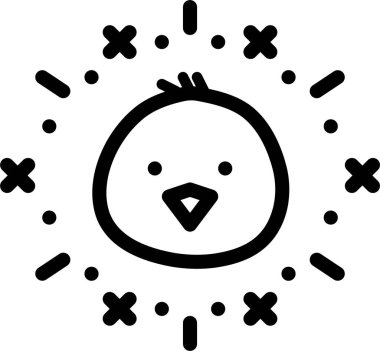 şirin ve komik çizgi film ikonu, vektör illüstrasyonu