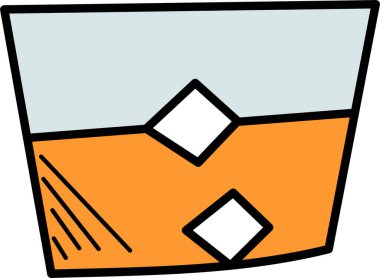 Bir bardak suyun vektör çizimi