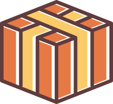 Bir binanın izometrik vektör çizimi