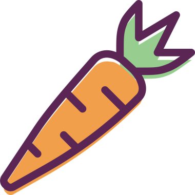 carrot icon on background, vector illustration