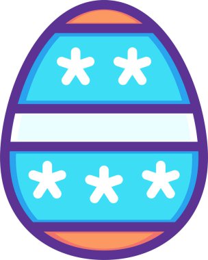 Paskalya yumurtası ikonu, Paskalya konsepti, basit illüstrasyon tasarımı 