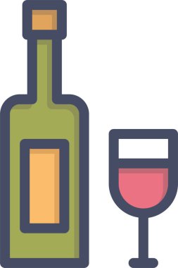 Şarap şişesi. Basit tasarım