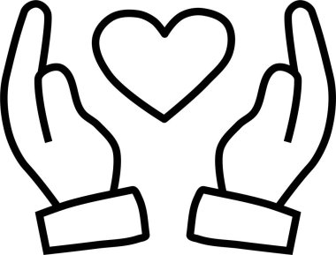 Kalp. Web simgesi basit illüstrasyon