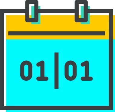 Ocak takvimi, yeni yıl konsepti, basit tasarım