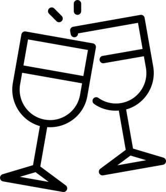 Şarap bardakları. Web simgesi
