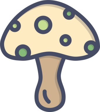 Mantar. Web simgesi basit illüstrasyon