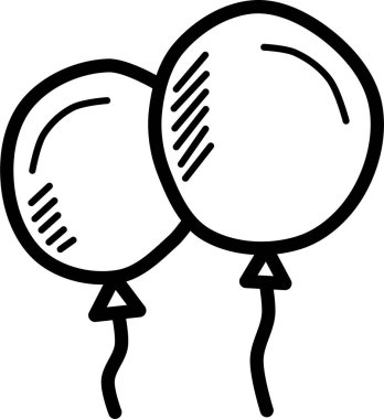 Balonların vektör çizimi, kutlama konsepti