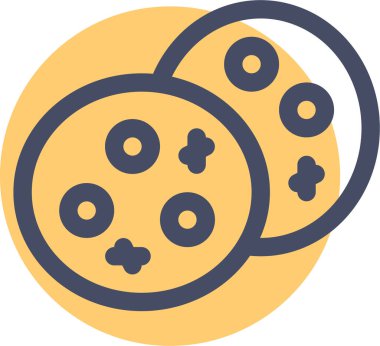 Kurabiye web simgesi basit illüstrasyon