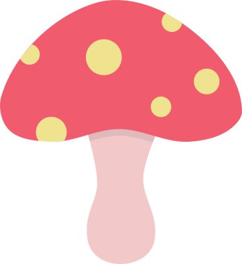 Mantar. Web simgesi basit illüstrasyon