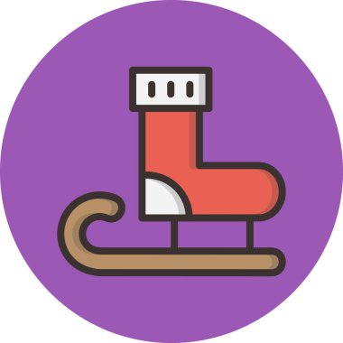 Noel Baba 'nın kızağı. Basit tasarım