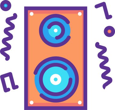 müzik, cd, dvd, ses, video, soyut düz renk simgesi şablonu