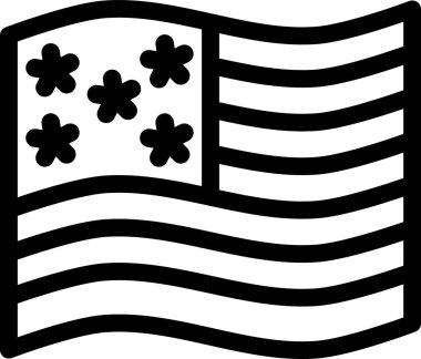 Amerikan bayrağı. düz dizayn