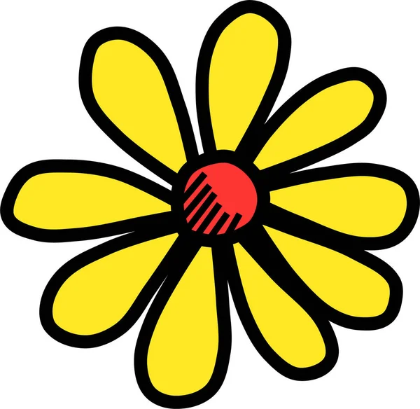 Sunflower Web Icon Simple Illustration — Stock Vector
