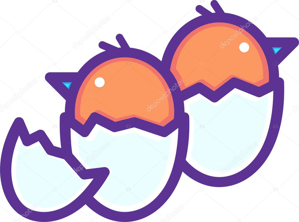 chicken egg icon simple illustration design 