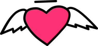 Aşk. Web simgesi basit tasarım