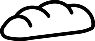 ekmek, illüstrasyon, beyaz arkaplanda vektör.