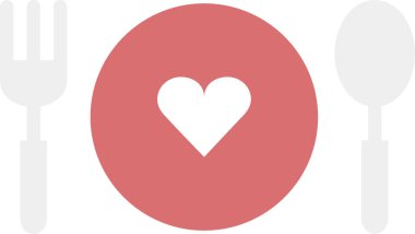 kalp, aşk, sevgililer günü, romantik, sevgililer günü kartı, yemek, restoran, menü, ikon.