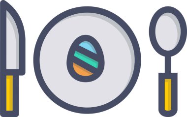 Tabak simgesinde paskal yumurtası, basit illüstrasyon tasarımı 