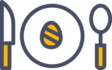 Tabak simgesinde paskal yumurtası, basit illüstrasyon tasarımı 