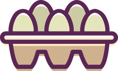 Yumurta kutusu, illüstrasyon, web simgesi çizimi