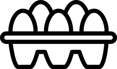Yumurta kutusu, illüstrasyon, web simgesi çizimi