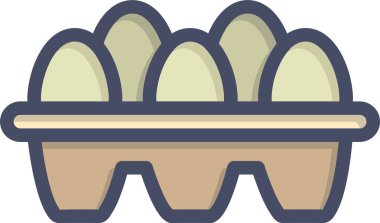 Yumurta kutusu, illüstrasyon, web simgesi çizimi