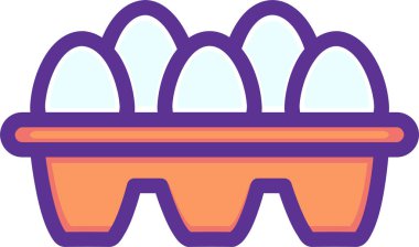 Yumurta kutusu, illüstrasyon, web simgesi çizimi
