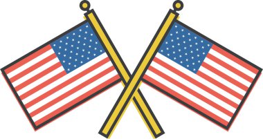 Amerika Birleşik Devletleri bayraklı bir ABD bayrağı.