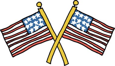 Bir Amerikan bayrağının çizimi