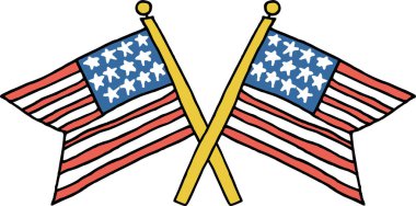 Bir Amerikan bayrağının çizimi