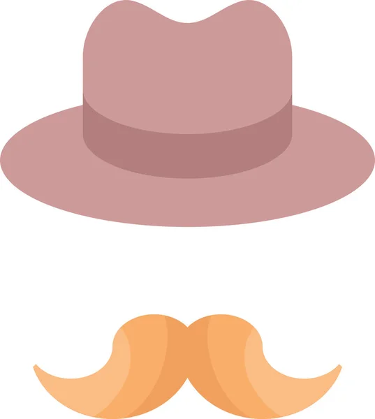 Happy Father Day Concept Brim Moustache — Stock Vector