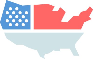 Harita birleşik devletler, vektör illüstrasyonu