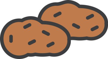 Tatlı patates, ağ simgesi basit illüstrasyon