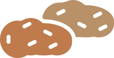 Tatlı patates, ağ simgesi basit illüstrasyon