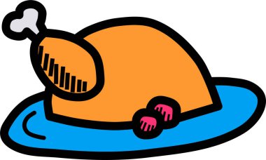 Kızarmış hindi tavuğunun resmi.