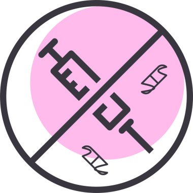 Bir şırınga simgesinin vektör çizimi